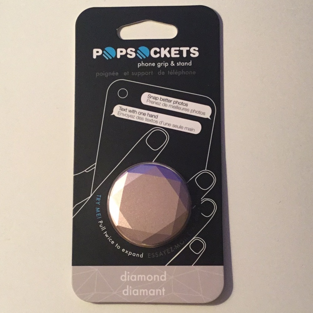 Popsocket Rose Gold Metallic Diamond